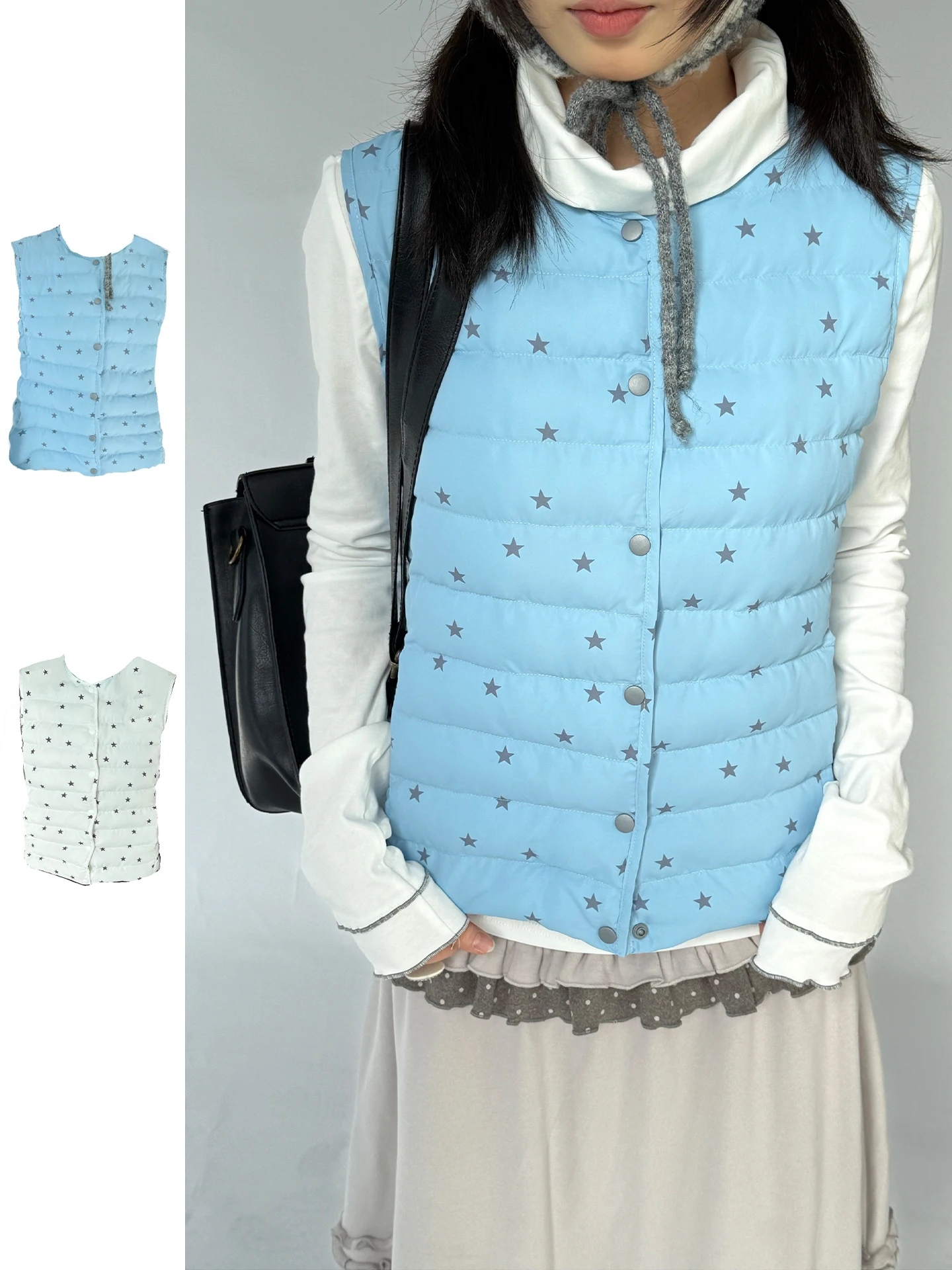 

Spring Field【Новая модель: утепленный жилет с 90% пухом】Зимний теплый слой для многослойного ношения, стильный и милый короткий жакет-топ