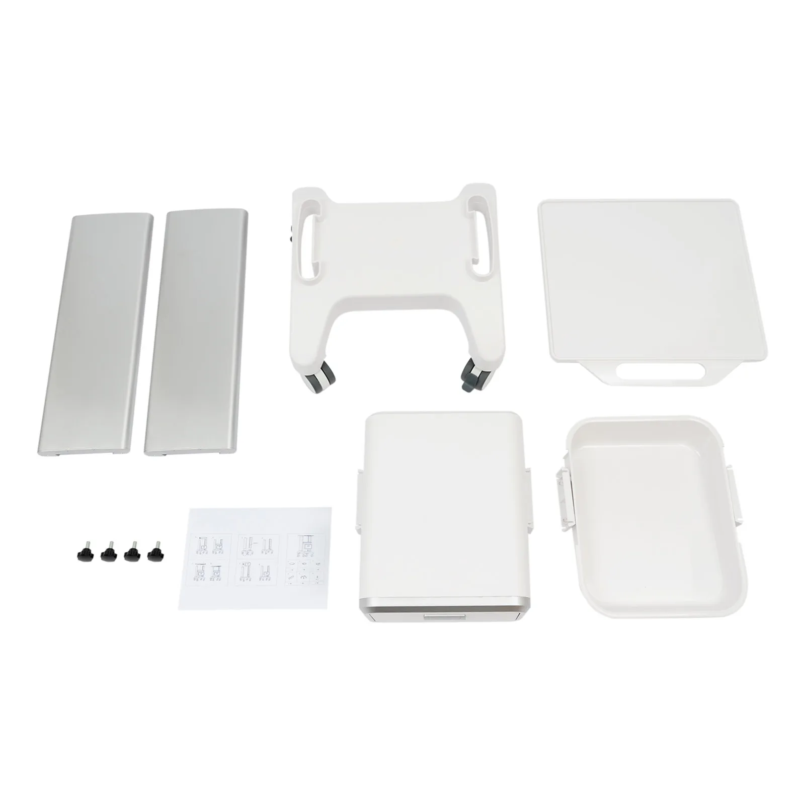 عربة طبية مع عجلات عربة متنقلة مع درج واحد وصندوقين لأدوات التجميل، عربة أدوات دوارة 100 كجم/220.46 رطل #6