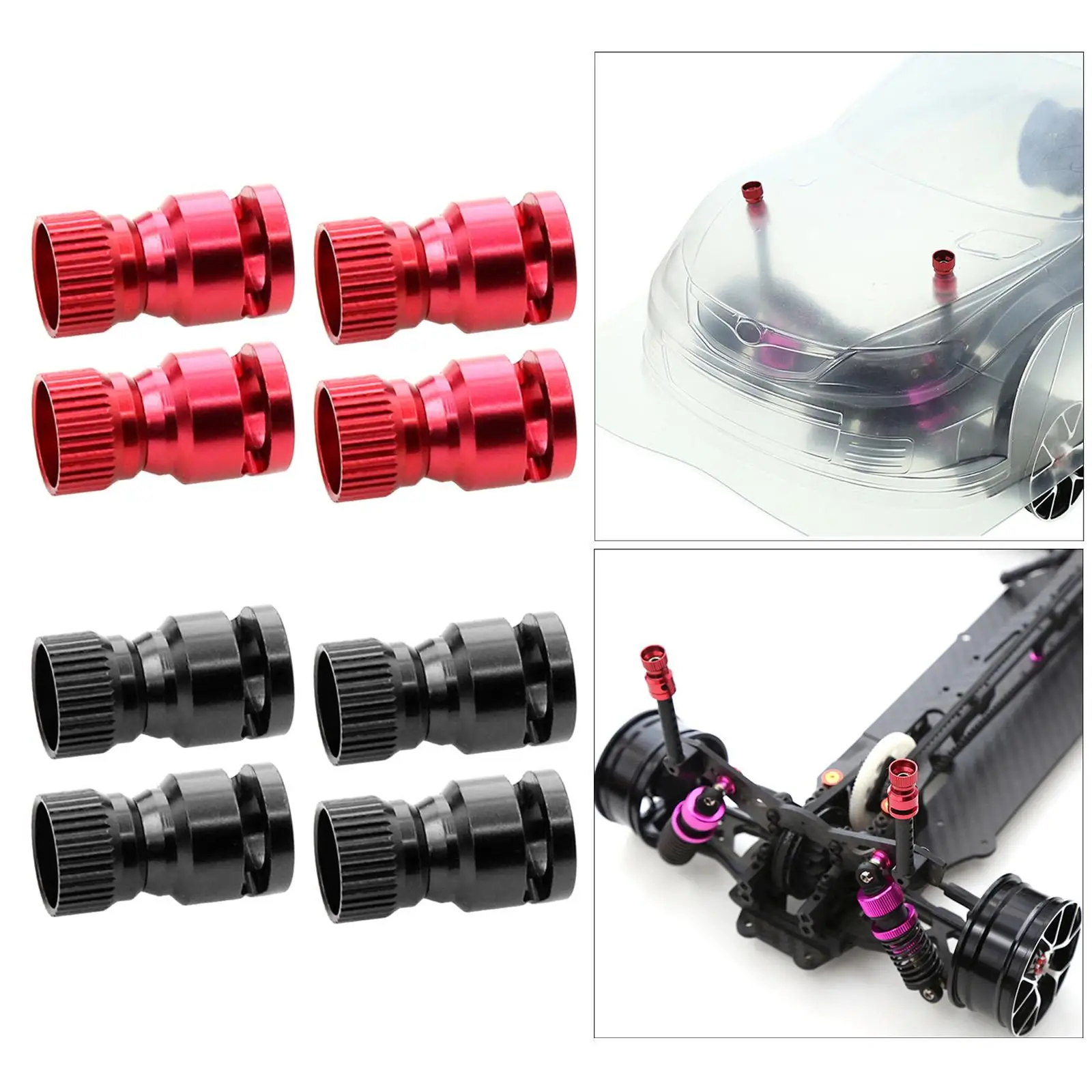 4/Set Aluminium Body Shell Mount Column Hole Locator for RC Hobby Model Car