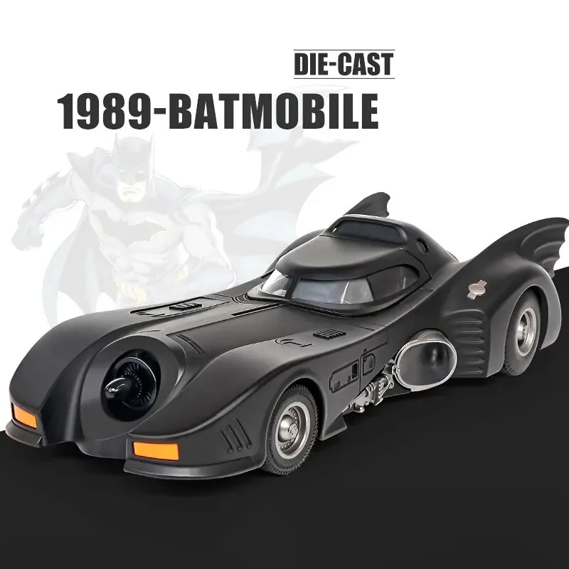 1:18 1989 Batmobile  Classic Movie Car Alloy Batmobile Bat Sports Car Model Diecast Metal Toy Racing Car Model Sound Light S