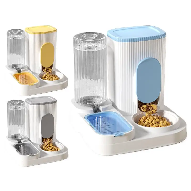 

Auto Cat Feeder Automatic Feeder Cat Dry Food Large Capacity 2 In 1 Pet Supplies With Removable Food Bowl Water Bowl For Puppy