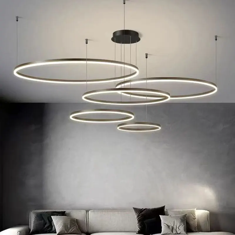 Modern Led Ceiling Chandelier Hanging Lamp Black Gold Living Room Bedroom Dining Room Resturant Home Indoor Lighting Chandeliers