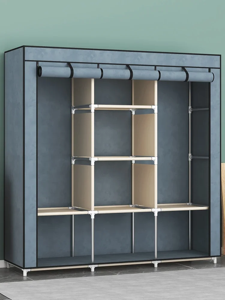 Wardrobe assembly cloth wardrobe home bedroom hanging wardrobe storage cabinet economy