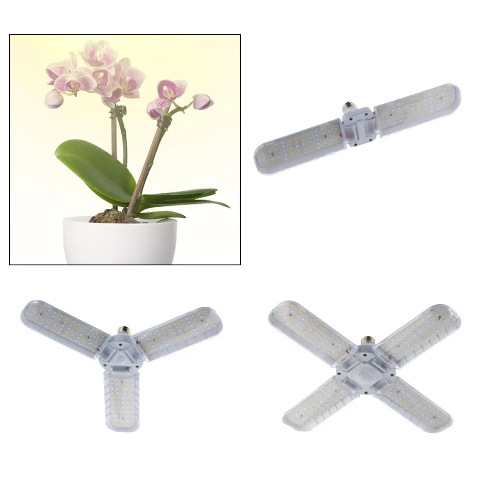 Lámpara de cultivo LED plegable, Base E27 para plantas y verduras