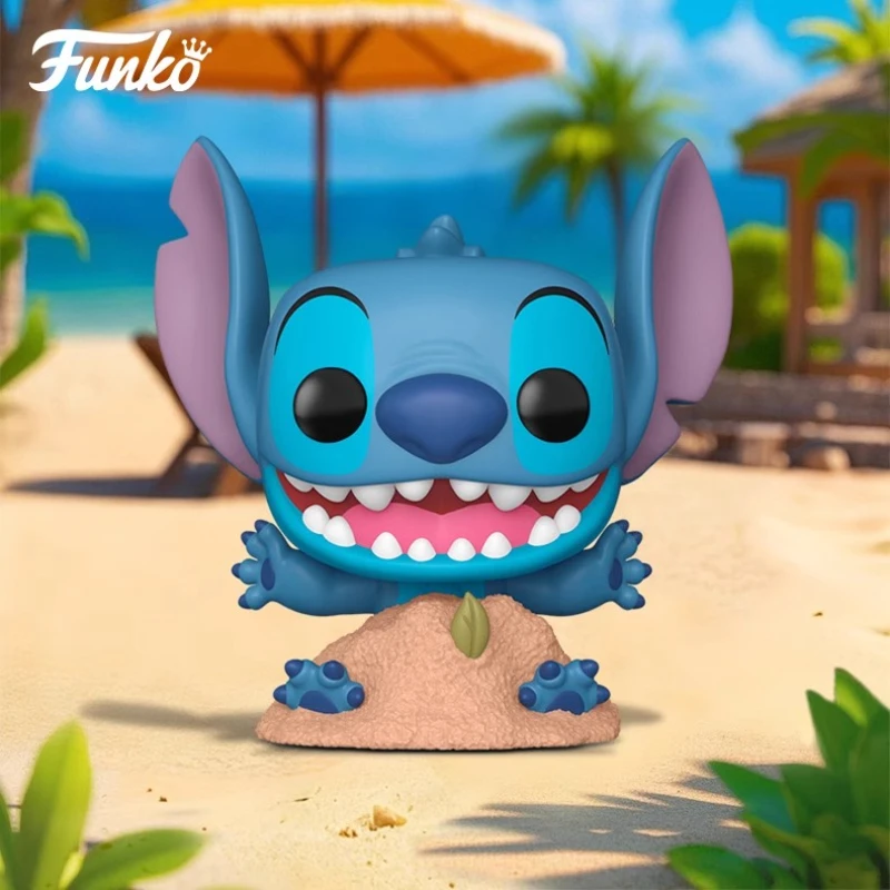 

Genuine Edition FUNKO POP Disney Lilo & Stitch: Stitch (Beach Version) Anime Decoration Ornament Model Toys Collectible Model