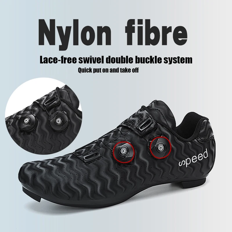 Professional Men Cycling Shoes Breathable Hard-Soled Booster Road Cycling Lock Shoes Women SPD Road Cycling Competition Shoes