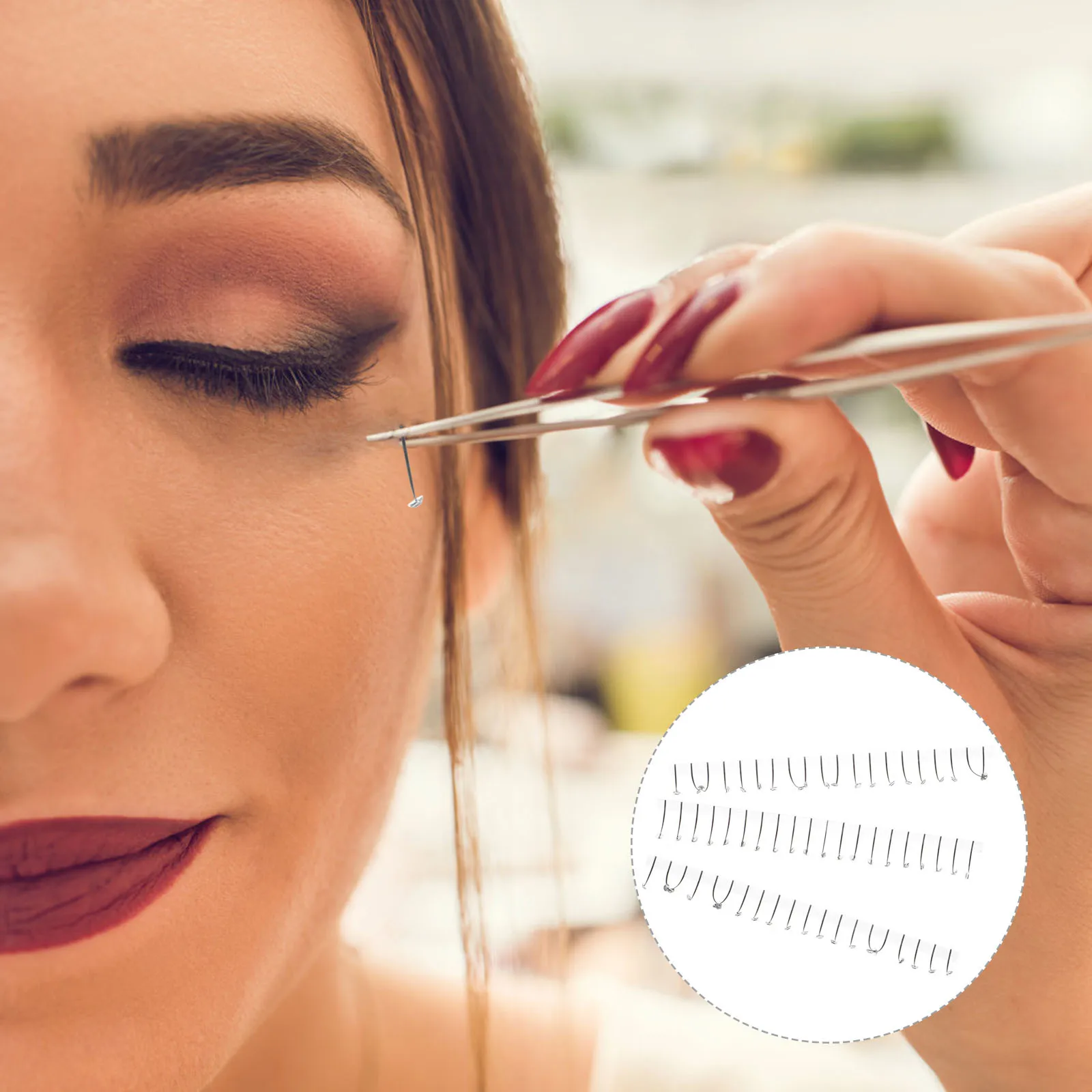 

Single Cluster Water Rhinestones False Eyelashes Trendy Sparkly Eyelash Clusters for Weddings Proms Halloween Dazzling