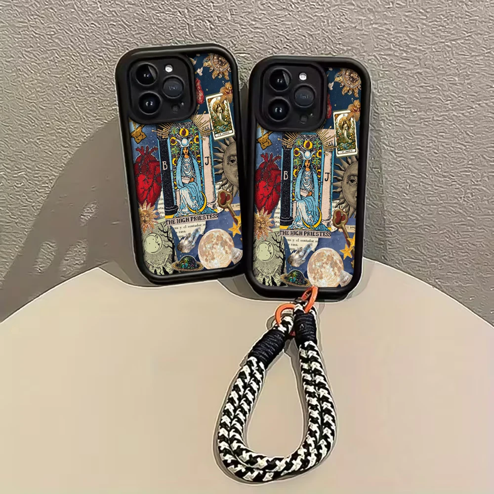 Die Priest Tarot Collage Strap Rope Handyhülle für Samsung Galaxy Note 20 Ultra S25 S26 Plus S24 S23 FE S23 S24 S25 Ultra Cover – Detail 2