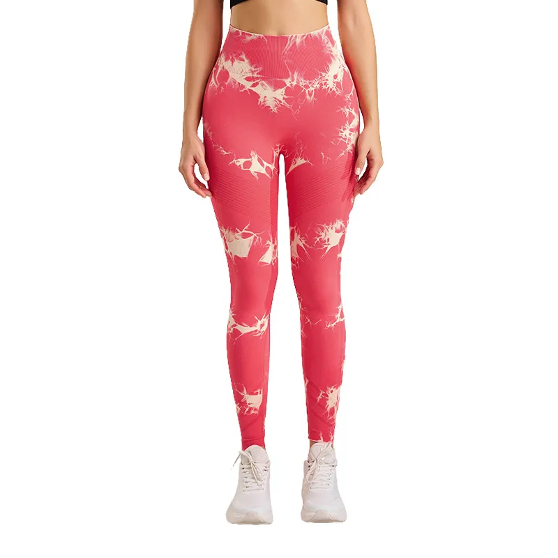Gutashye Tie Dye Sport Leggings Women Gym Yoga Seamless Pants Sportswear Clothes Stretchy Hip Fitness Legging Activewear