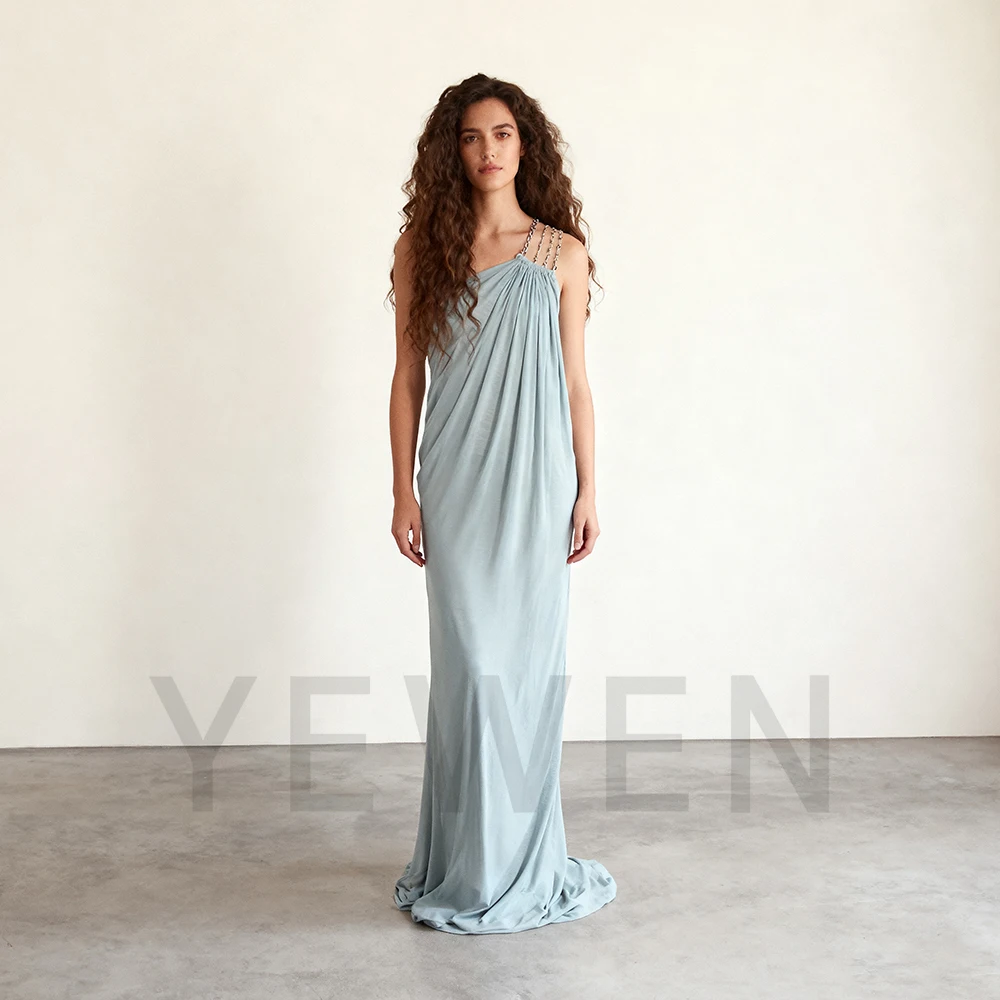Stretchy Mesh Elegant Dresses for Pregnant Photography with Chains Straps Pregnancy Shooting Dress for Baby Shower YW250060