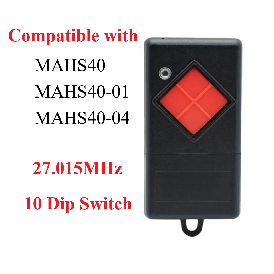 NEW 27.015MHz Dickert MAHS40 MAHS40-01 MAHS40-04 Garage Remote Control Red Button 27.015MHz Gate Keyfob Transmitter