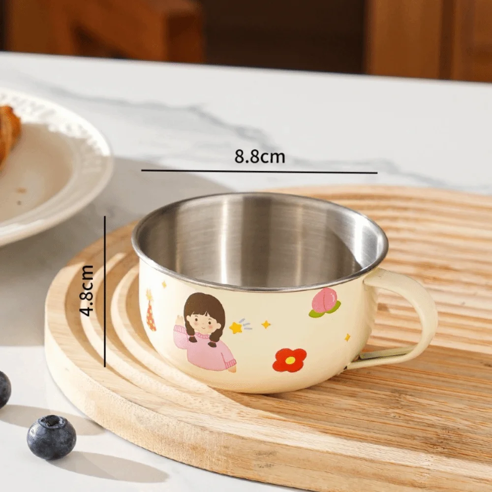 Stainless Steel Stainless Cup 80/220ml Open Mouth Design Kindergarten Milk Cup High Appearance Level Drop Resistant