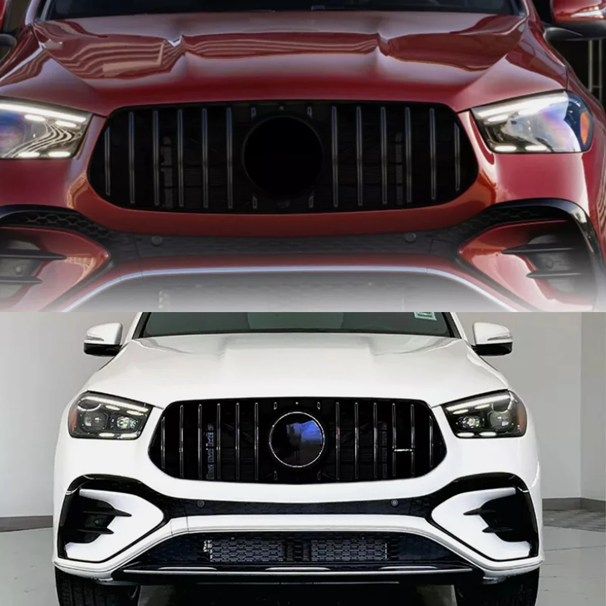 Front Bumper Grille Grill Mesh For Mercedes-Benz GLE-Class W167 2024 GLE350 GLE450 GLE350 GLE450 GLE580 GLE53 GLE63 GT R 2024