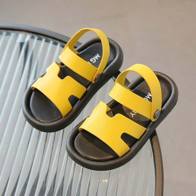 Kids Sandals Children Summer Beach Shoes for Boys Girls Toddlers Little Boy Sandals Fashion New Toes-covered Anti-kick Soft