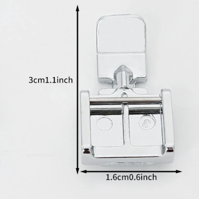 Compatible Metal Zipper Presser Foot Left & Right Single Sides for Household Snap-on DIY Sewing Machine Brother Singer Accessory