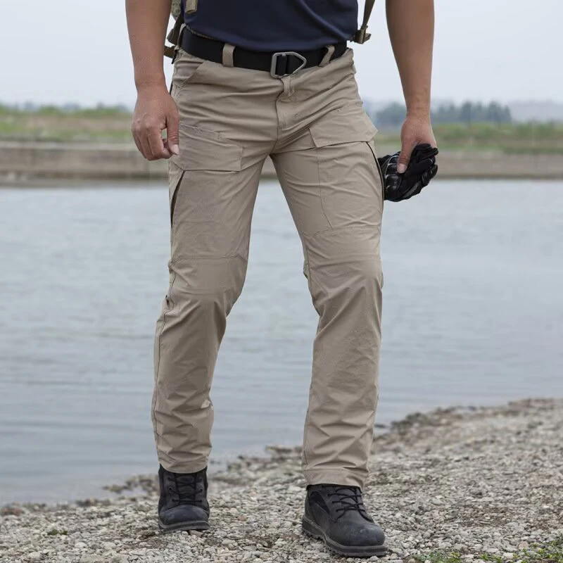 Outdoor Hiking Tactical Cargo Pants Men Fashion Lightweight Casual Trousers Male Classic Multi-pocket Solid Versatile Pants