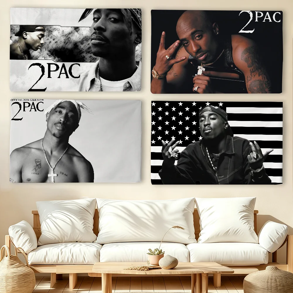 Rapper T-Tupac Shakur flag For Living Room Home Dorm Decor Wall Outdoor Camping Party Banner Gifts