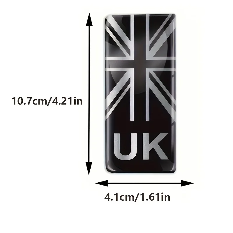 2pcs UK Flag Union GB England Sticker Emblem License Number Plate Sticker Decal Badge Road United Kingdom Union Flag Sticker