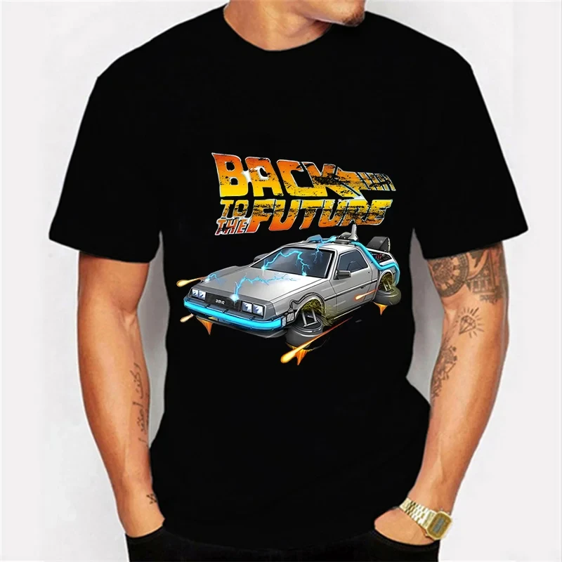 

T Shirt for Men Back To The Future Print Men's Brand Tshirts Fashion T-shirt Casual Men's Clothing Tops Tee Shirt T Shirt Homme