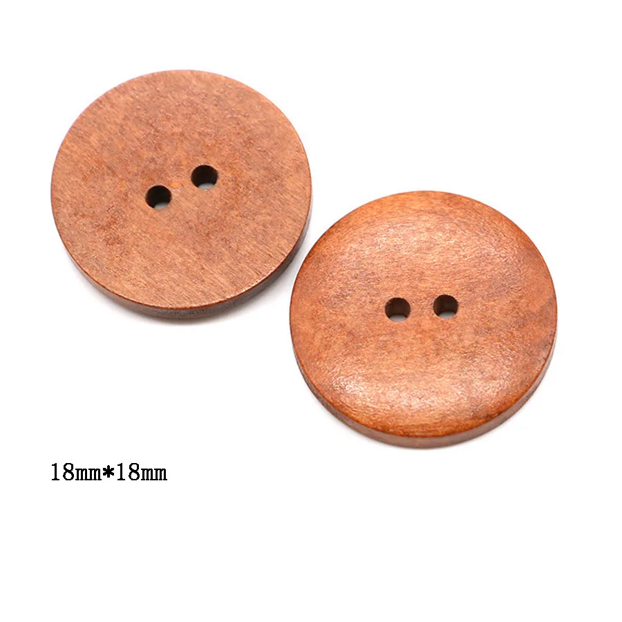 10pcs 18mm 라운드 나무 단추 DIY 의류 의류 바느질 장식 단추 의류에 대 한 Scrapbooking 단추