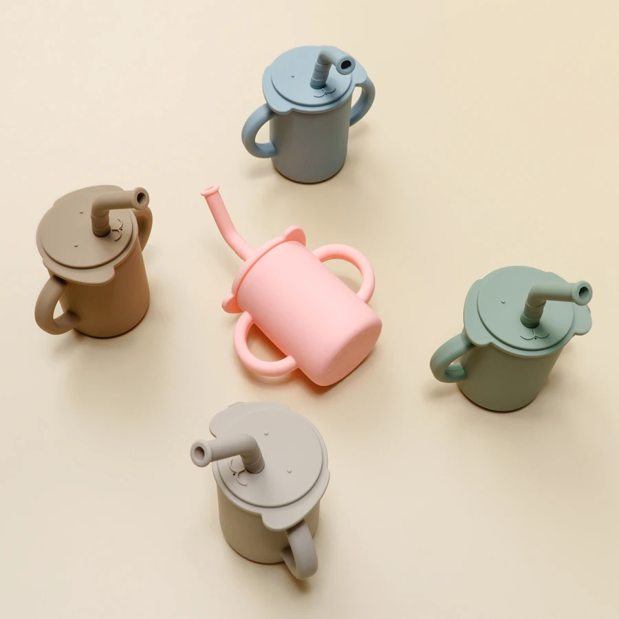 

Mother Kids Things For Babies Double Ear Sippy Cups Child Bottle Tableware Water Bottle For Children Newborn Baby Things