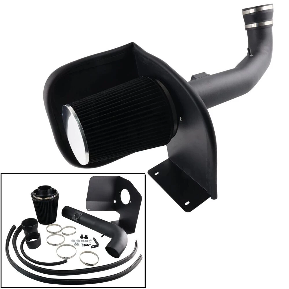 

Racing Car Black Cold Air Intake System Heat Shield Air Filter For Chevy GMC 4.8L 5.3L 6.0L V8 09-13