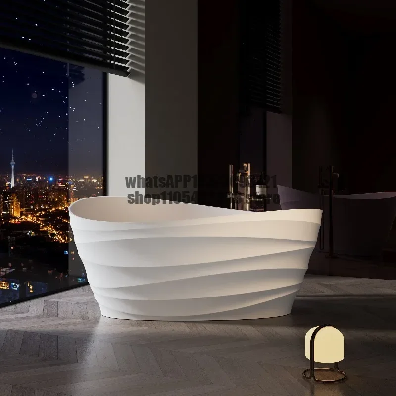 Polymer Pure PMMA Artificial Stone Bathtub Home Hotel Homestay Double Bath