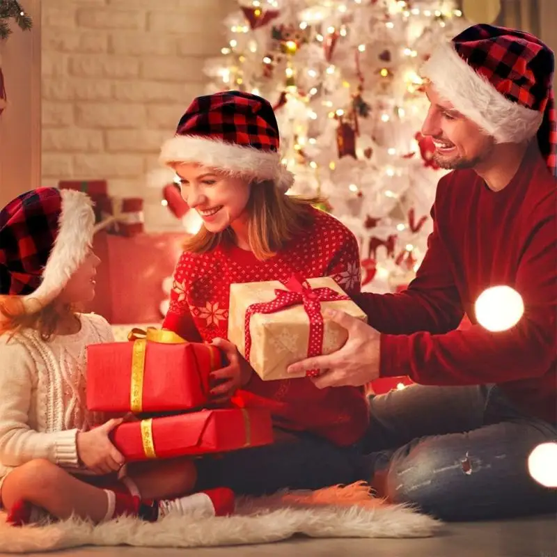 

W0YA Holiday Theme Hat Hape теплый плюш шляпа Sant
