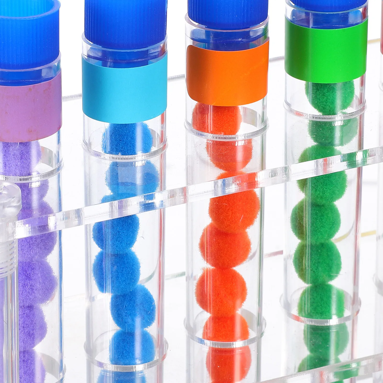 1set 1Set Science Experiment Teaching Aids For Toddlers Color Sorting Counting Test Tube Kit Fine Motor Skills Development Stem