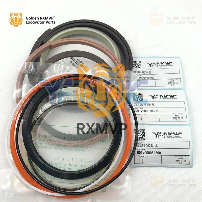 LQ01V00005R300 LQ01V00007R300 YB01V00010R300 boom hydraulic cylinder seal kit for Excavator SK230-6E SK250-6Er seal kit