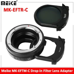 Meike MK-EFTR-C Drop-in Filter Autofocus Mount Lens Adapter for  Canon EF/EF-S to EOS M Camera with Variable ND Filter&UV Filter