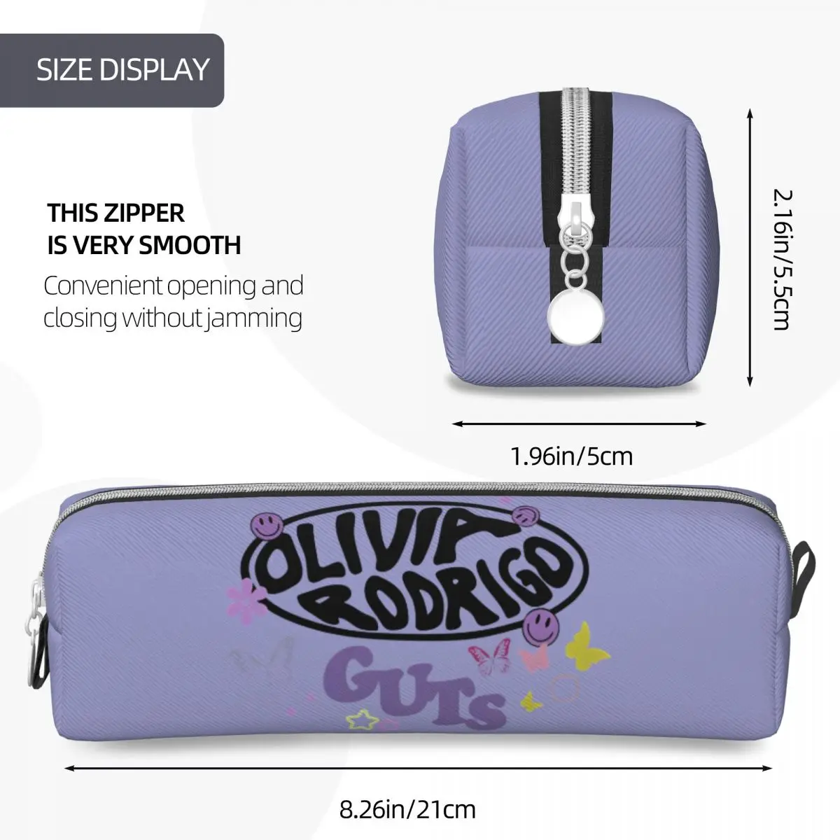 GUTS Olivia Vampire Rodrigos Sour Pencil Cases New Pen Holder Bag for Student Big Capacity Students School Zipper Pencilcases