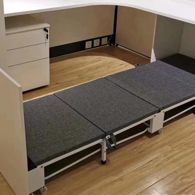 

Customizable cabinet office lunch break four-fold folding bed school students nap invisible wall bed engineering matching bed