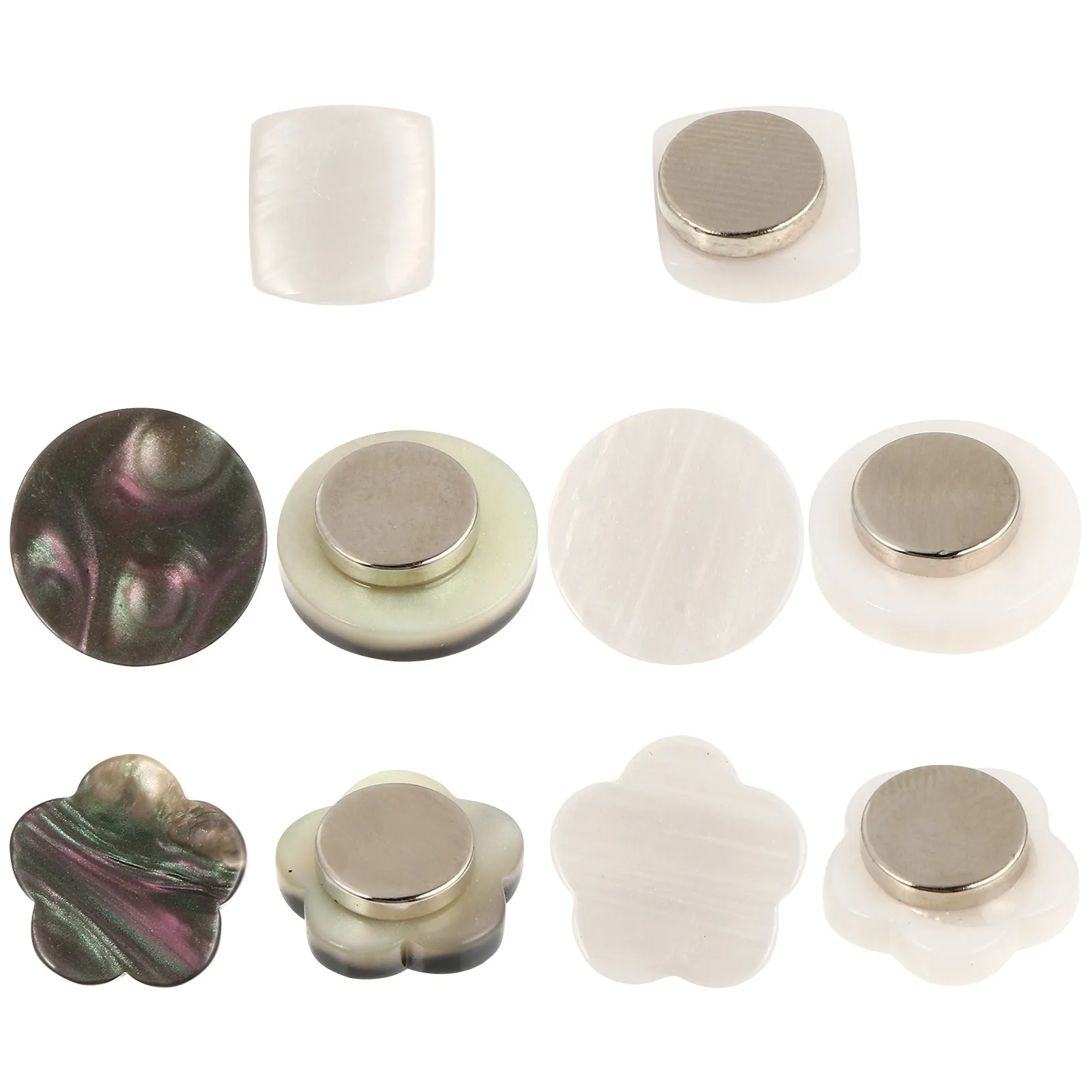 

10pcs Magnetic Suction Buckle Assorted Color Buttons Clothes Shirts Snaps Hidden Magnetic Clothing Rivets DIY Crafts