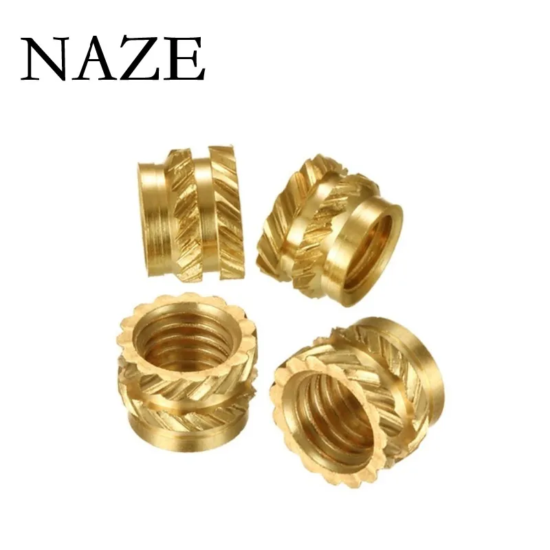 NAZE 100pcs M3 3x5x4 Thread Knurled Brass Threaded Heat Set Heat Resistant Insert Embedment Nut for 3D Printer Voron 0/0.1/2.4