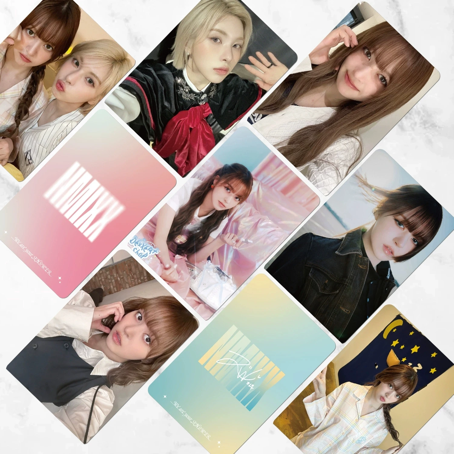 50Pcs/set K-POP NMIXX Laser Small Card Album LOMO Card Photo Album Photo Card Fan Collection Gift LILY KYUJIN Postcard KPOP