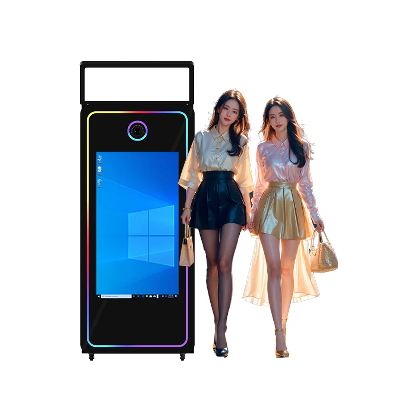 

With 43 Touch Screen For Evens Party In US EU Warehouse //2026 Popular Selfie AI Photobooth Mirror 70inch