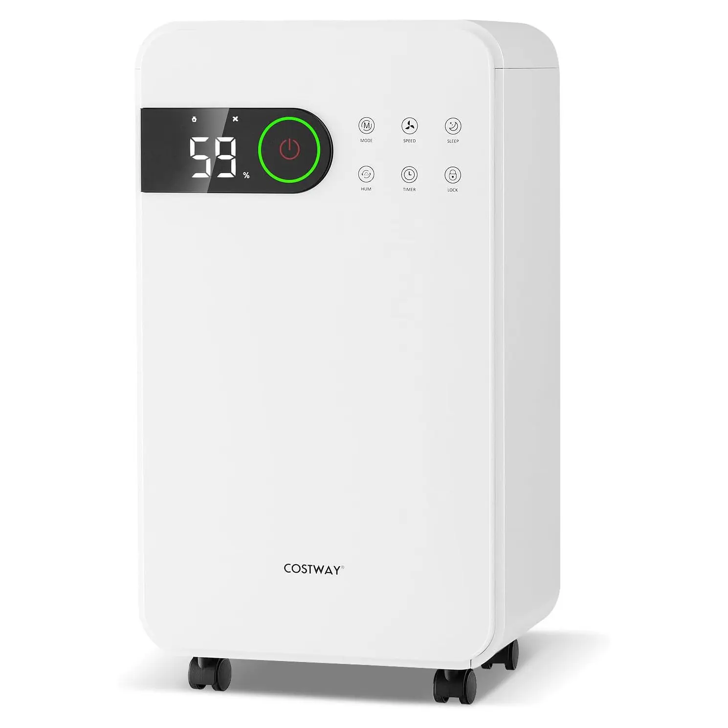 Deshumidificador de 15 L/día con modo de sueño, deshumidificador de habitación para el hogar, pantalla LED de 3 colores y bloqueo para niños, para habitaciones de hasta 15 m²