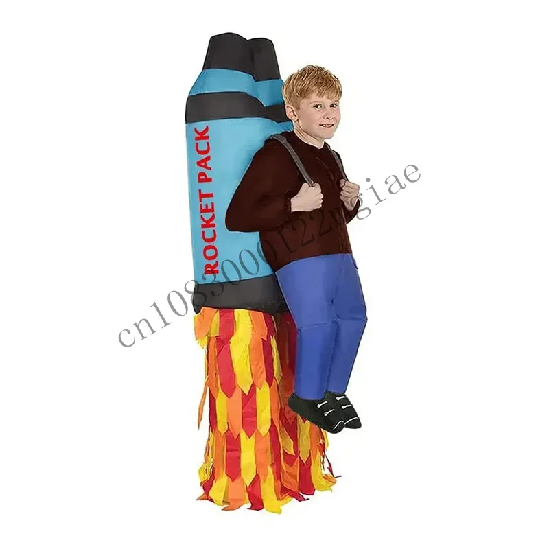 2024 Students Inflatable Halloween Jetpack Children'S Performance Costume Ds Rocket Propeller Flight Suit Party Performan CMM221