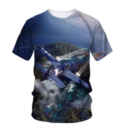 Aircraft Fighter Jets 3d Printed T Shirt For Men Loose Short Sleeves Fashion Personality Summer T-shirt Casual Top Tee Shirts