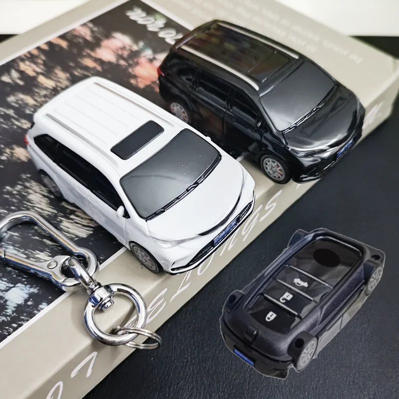 

ABS Car Key Case for Toyota Sienna Hybrid Vehicles Alphard PREVIA Voxy 2 3 4 5 6 Remote Key Case Cover Fob Holder Accessories