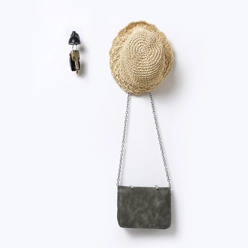 Creative Wall Hanging Hook Key Holder Desk Lamp Self-adhesive Clothes Hat Key Holder Hangers Key Rack Wall Furniture Decoration