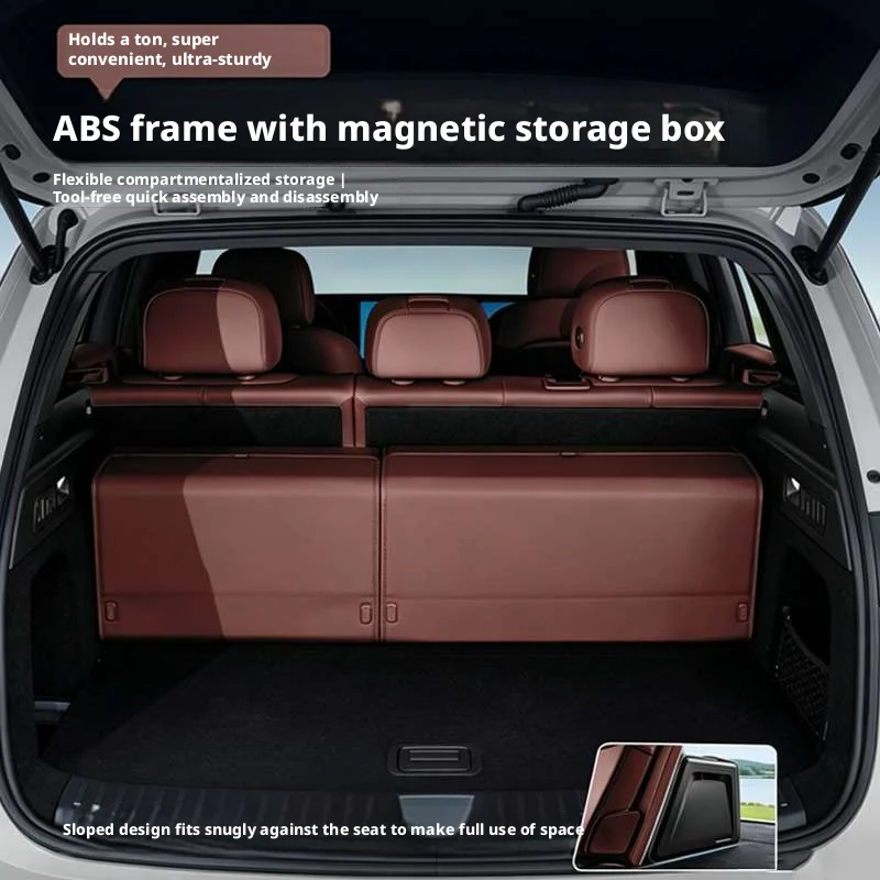

Car Trunk Leather Storage Box, Large Capacity Leather Foldable Magnetic Storage Box, Portable Multifunctional Tool Storage Box, Daily Essentials, Miscellaneous Item Storage, Suitable for Small Cars, Large Suvs, Mpvs