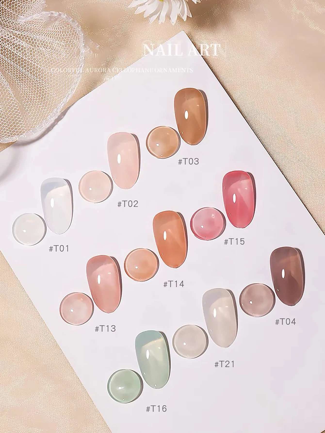 

1-30pcs ZH New Colorful Moisturizing Beautiful Skin Gel Nail Polish Spring/Summer Fashion Romantic Ice Transparent Gel Nail Art