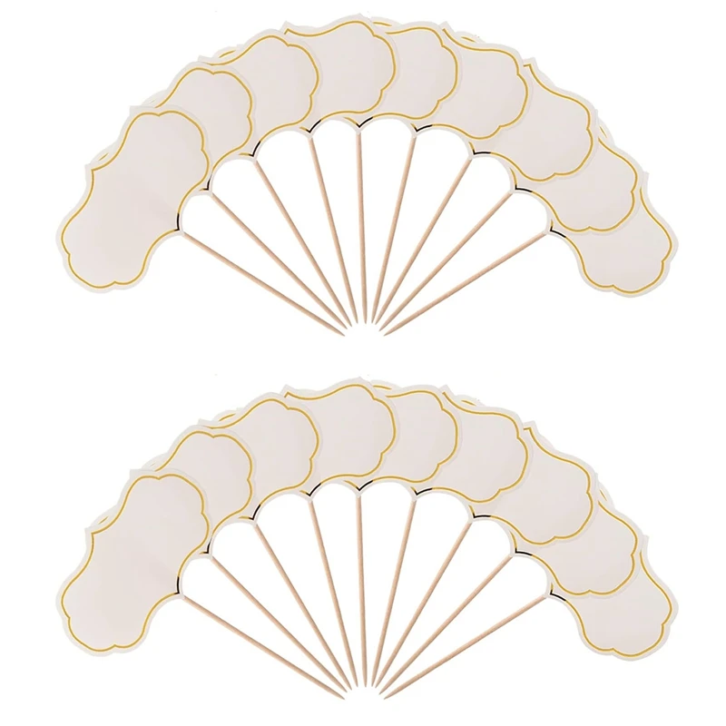 50PCS Chalkboard Cupcake Toppers Picks Charcuterie Board Buffet Labels Food Tag Blank Toothpick Flag Appetizer Signs B Durable