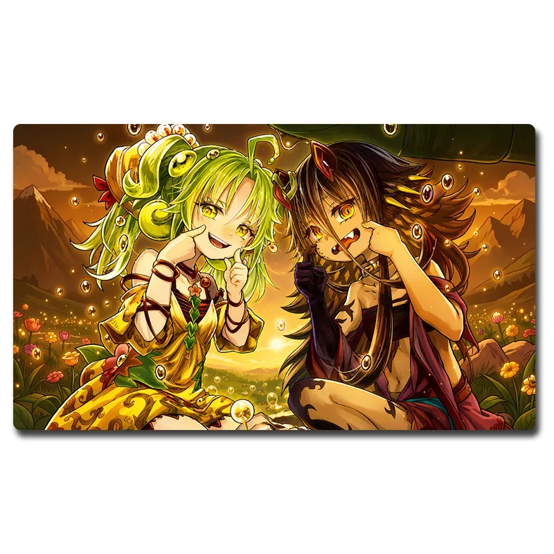 Yugioh Trap Trick Play Mat Traptrix Yu-Gi-Oh! TCG OCG Trading Card Games Mat Duel Plate Rubber Card Mat Mouse Pad view 2
