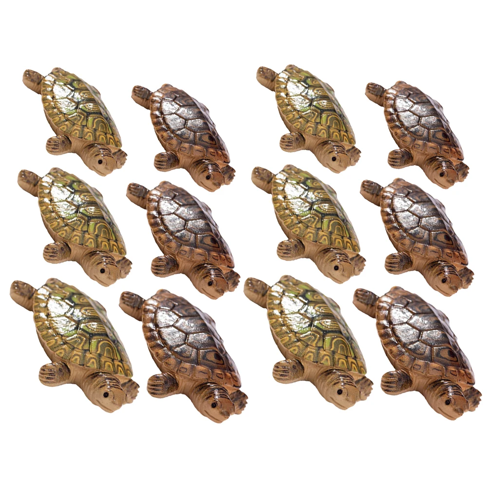 

12PCS Ornament Resin Mini Figurines Floating Decor Fish Tank Accessories Aquarium Landscaping Miniature Gardens