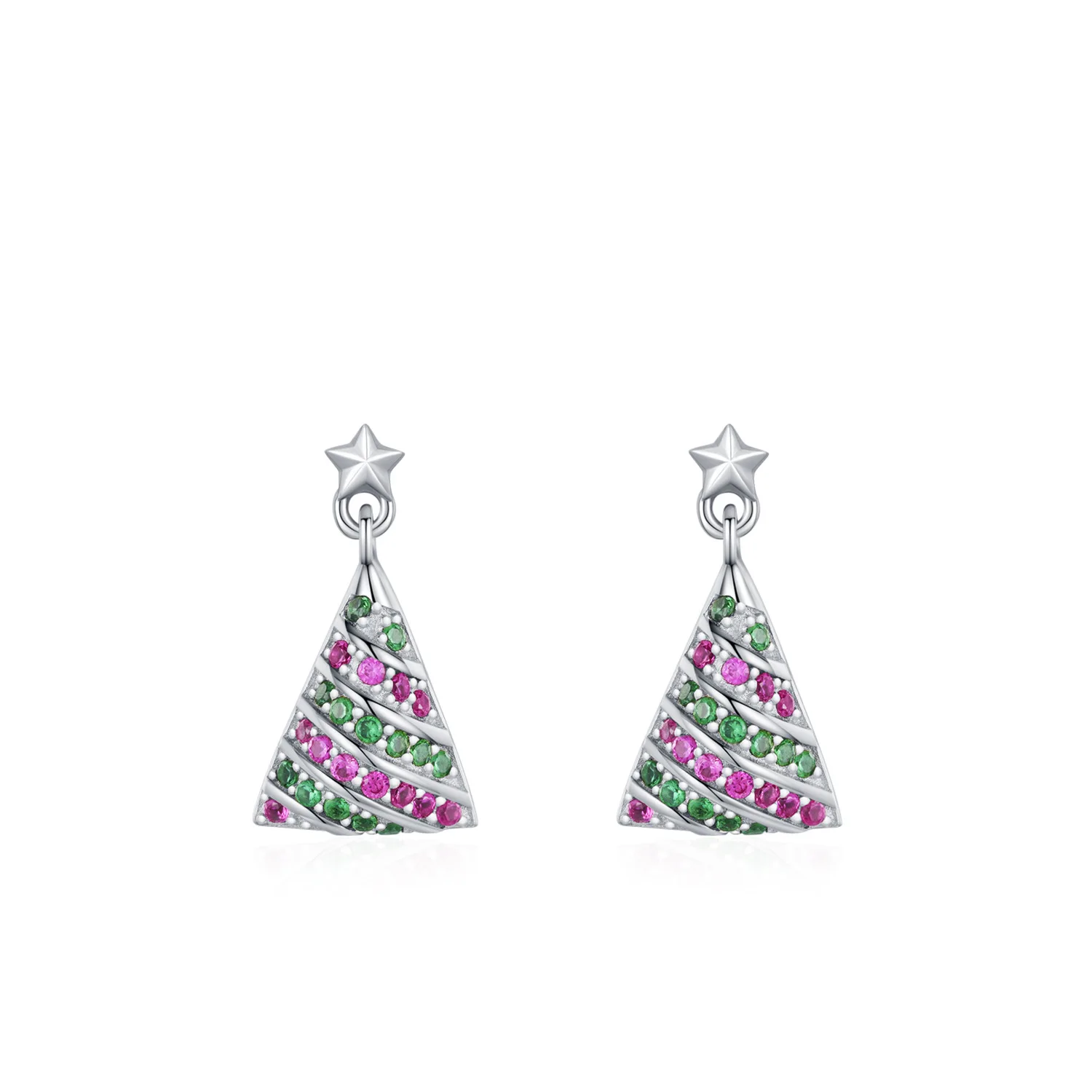 

Uniorsj 925 Sterling Silver Jewelry Christmas Tree Stud Earrings for Girls & Women Best Gift