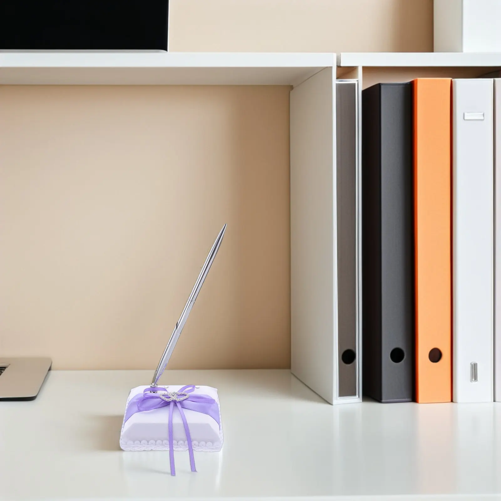 

Набор ручек для подписи на свадебную гостевую книгу с элегантным держателем в форме сердца, для регистрации на свадебном приеме