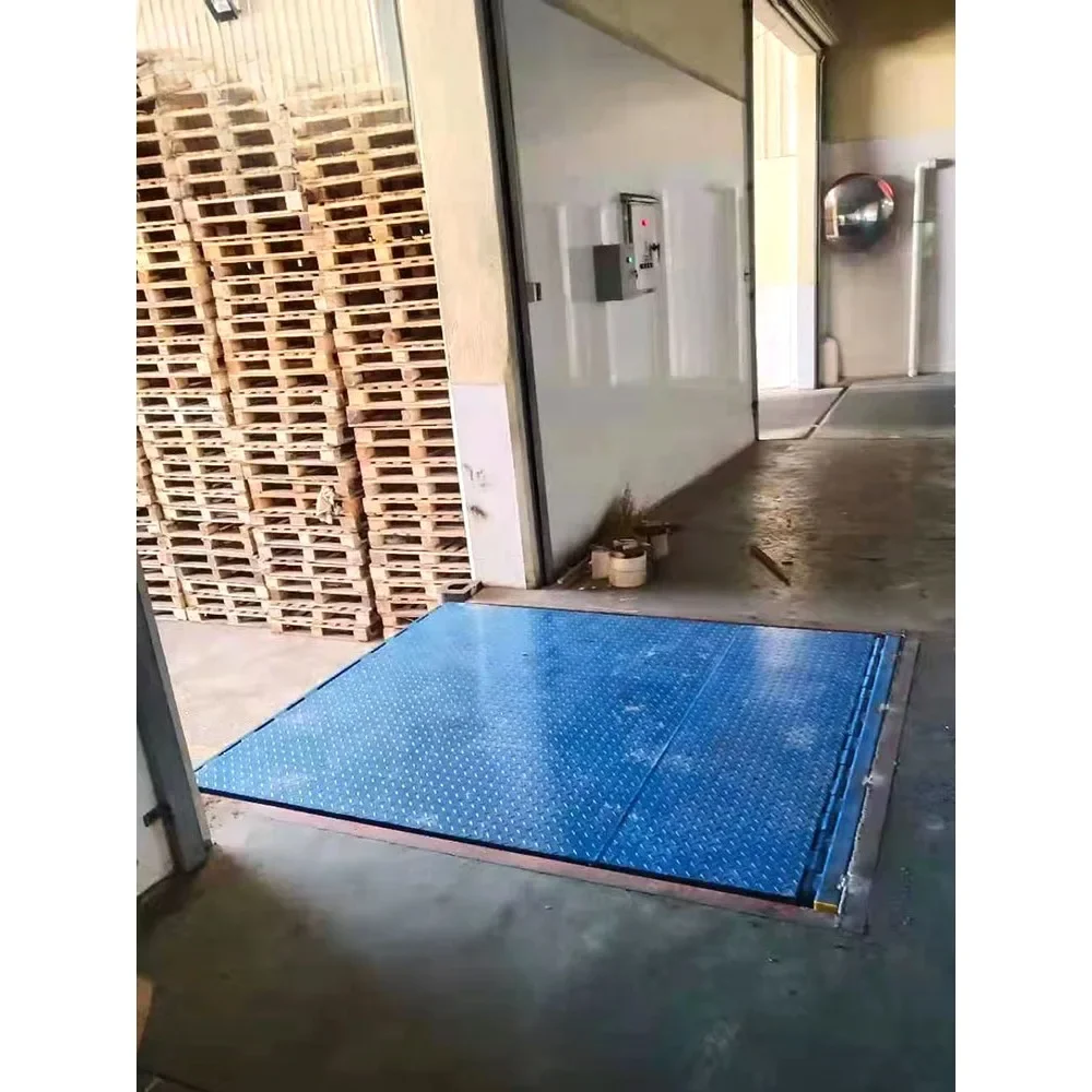 Plataforma elétrica hidráulica de carga e descarga fixa